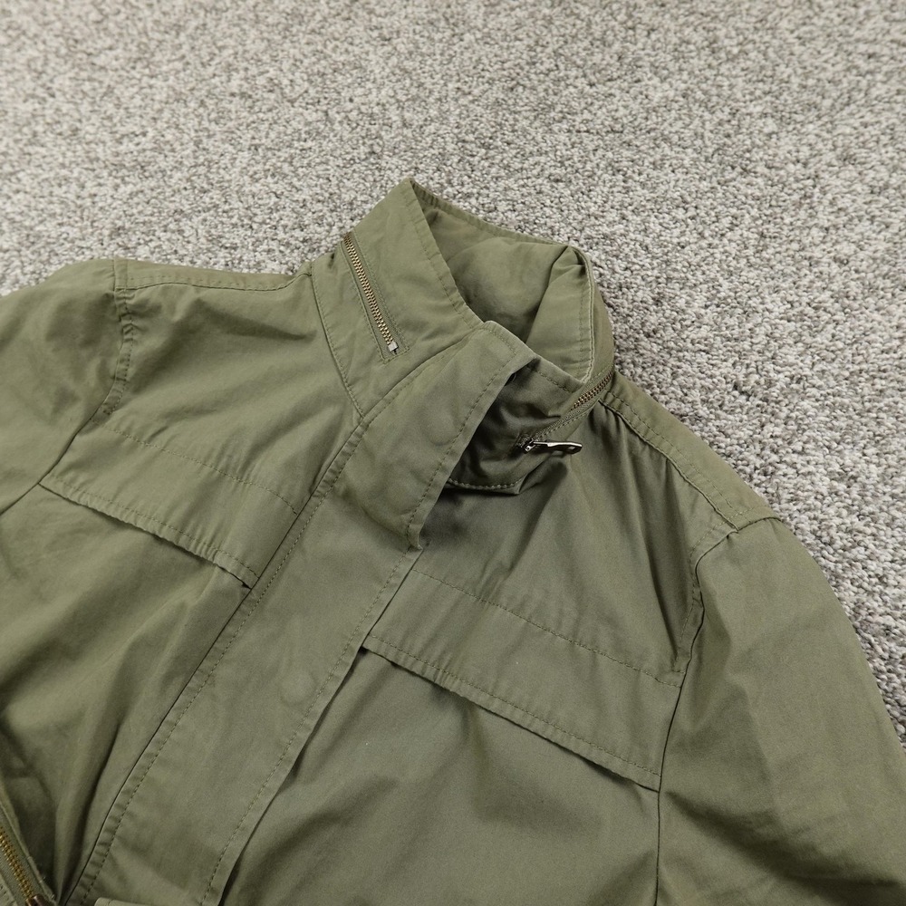 Banana Republic Jacket Womens S Green Military Full Zip Casual Field Coat Safari